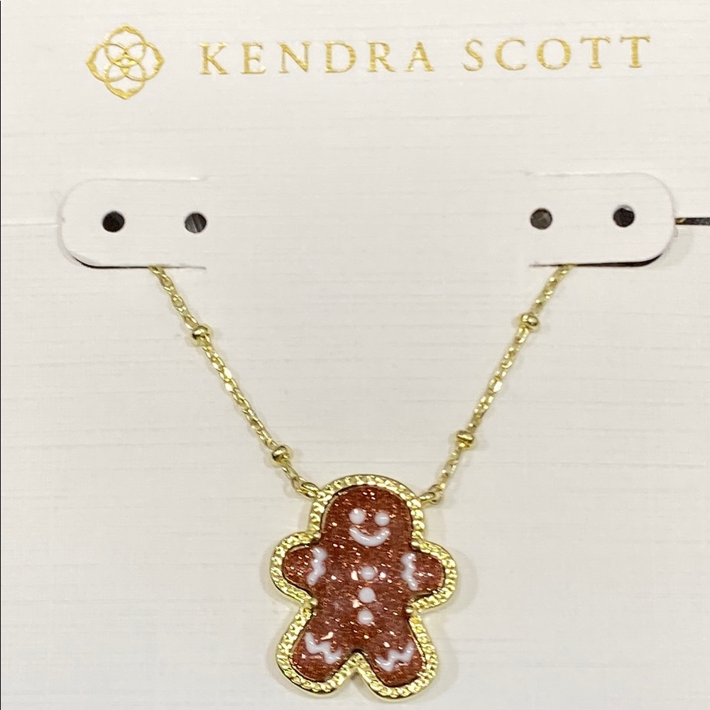 Kendra Scott Gold and Brown Gingerbread Necklace